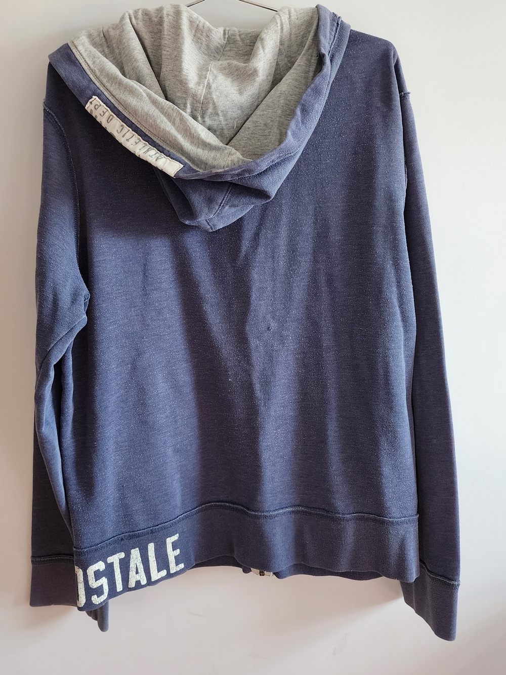 Vintage Aeropostale Full Zip Hoodie Grunge L Distressed Y2K 90s Trashed Skater - Picture 14 of 14